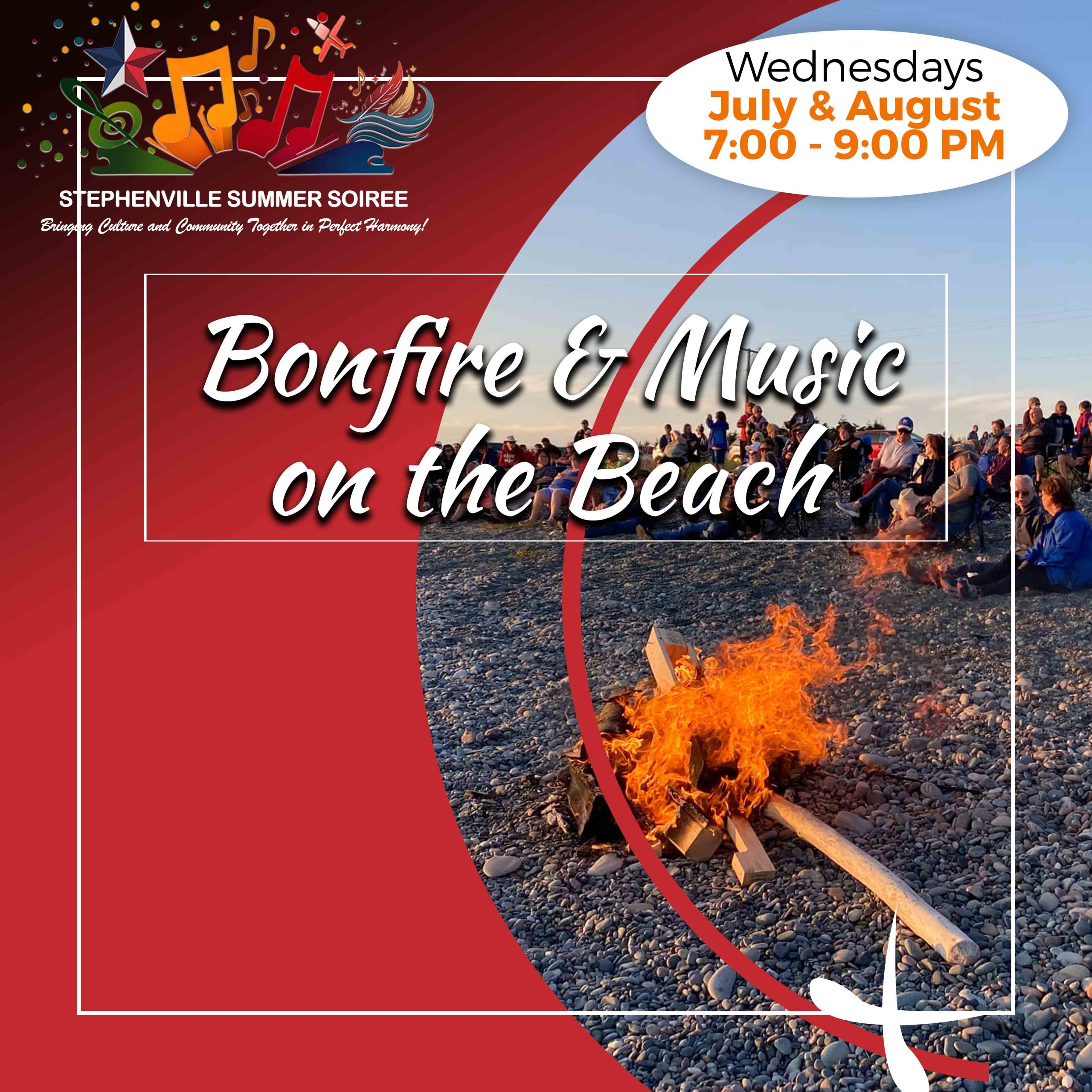 Bonfire and Music on the Beach