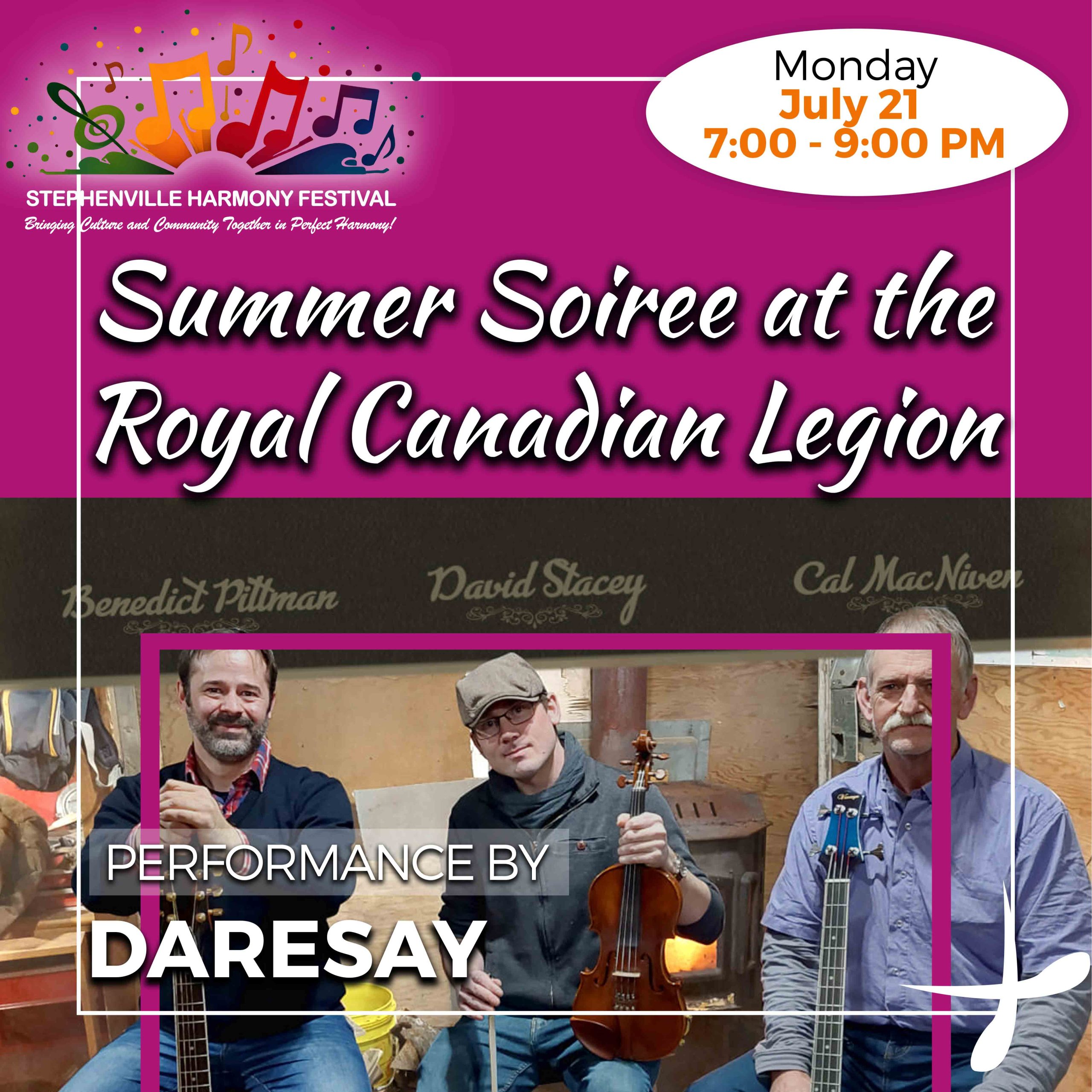Summer Soirée Presents: Daresay Live at the Legion